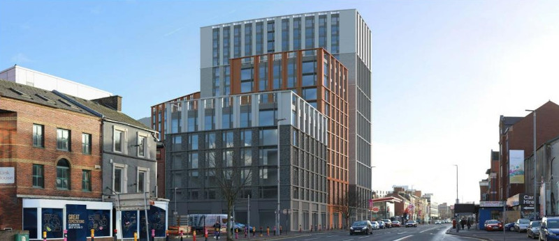 Artists impression of the PBMSA development at Great Victoria Street