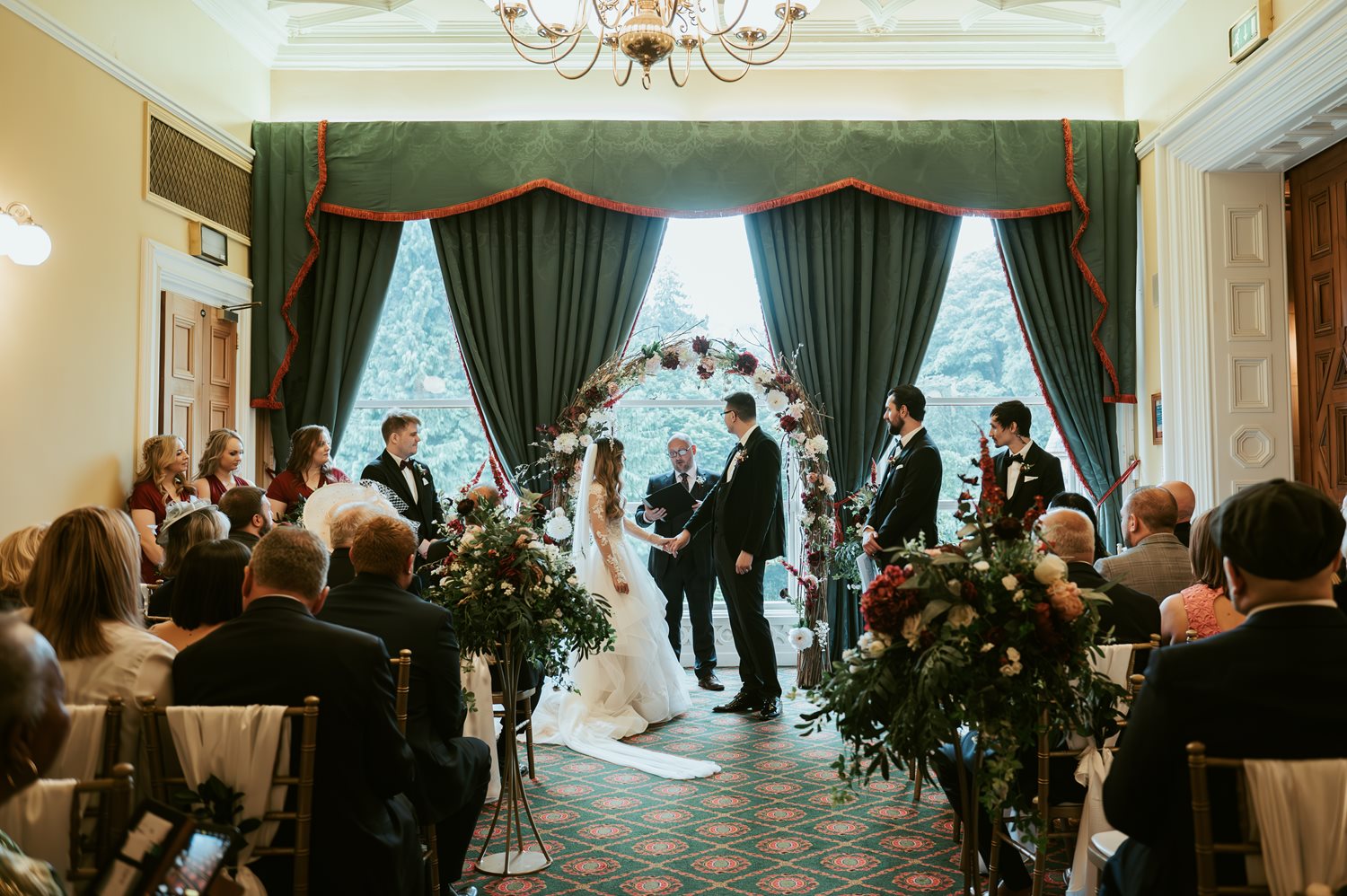 A wedding ceremony in Belfast Castle